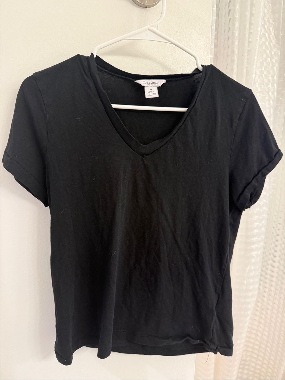 Calvin Klein Black V-Neck Short Sleeve Tee